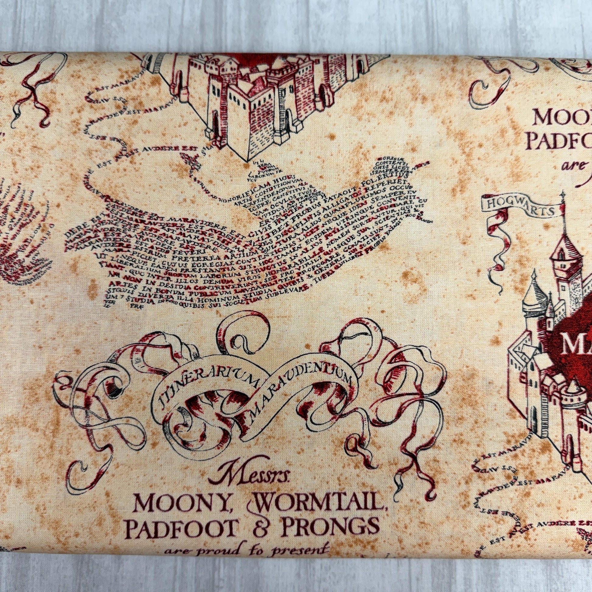 Harry Potter Marauder's Map Fabric - 100% cotton - Camelot