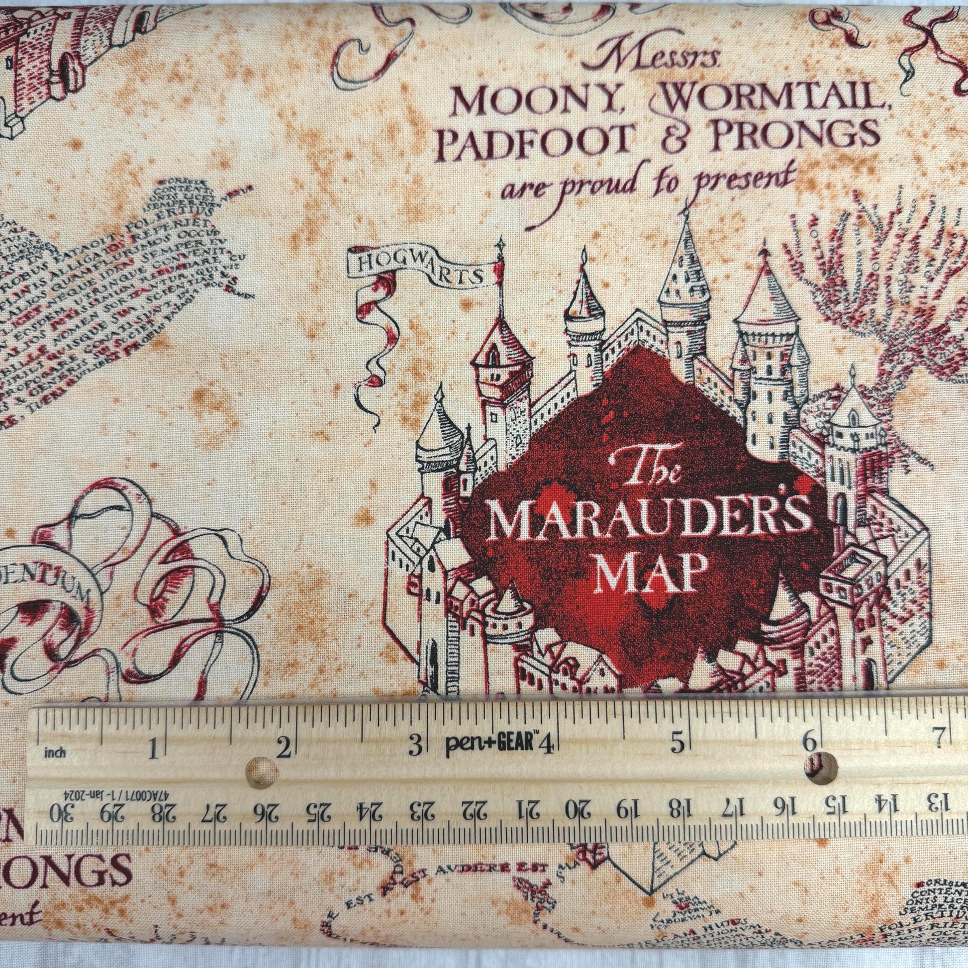 Harry Potter Marauder's Map Fabric - 100% cotton - Camelot