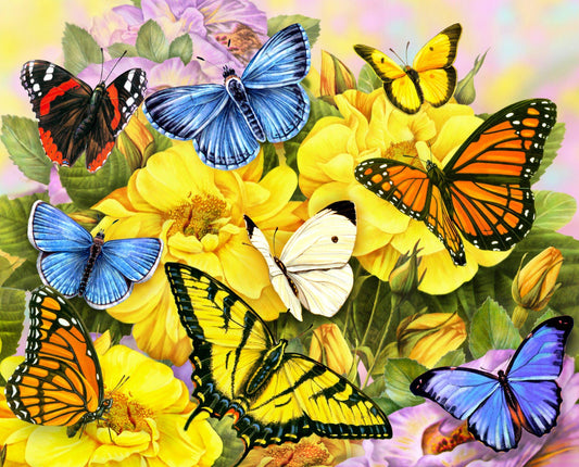 Butterfly Fabric Panel - 35.5" x 44" - 100% Cotton - David Textiles - GG-0066-4C