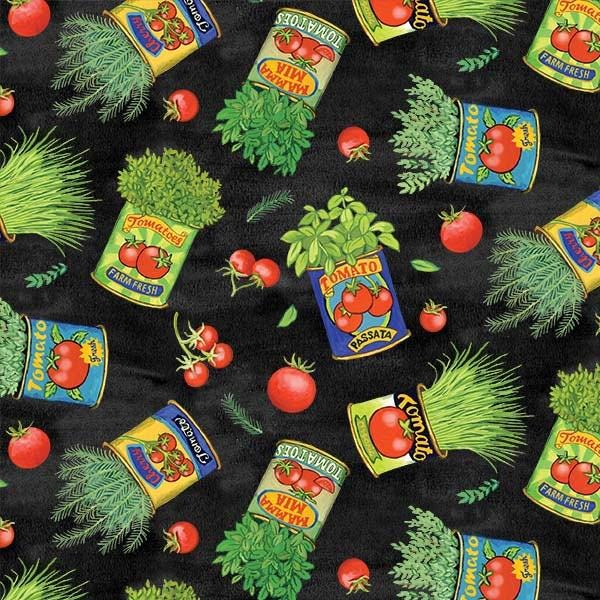 Herbs on the Vine - Tomato Fabric - Michael Miller - 100% Cotton