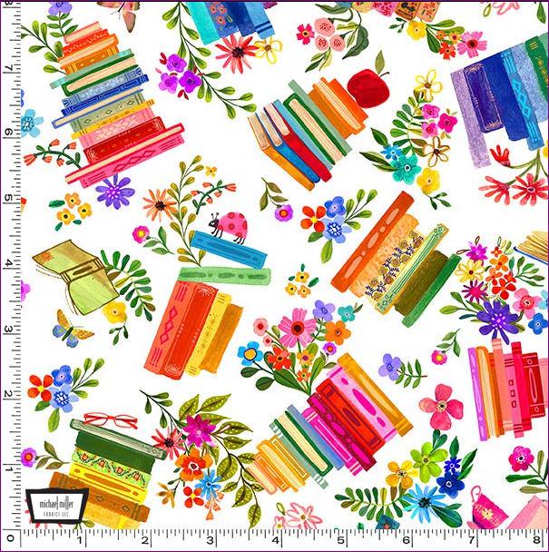 Book Fabric - Books are Magic - 100% Cotton - Michael Miller