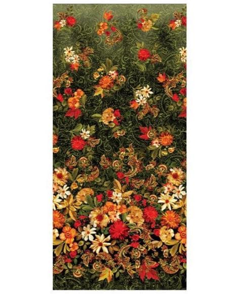 Harvest Beauty Border fabric - 100% Cotton - Benartex - Fall