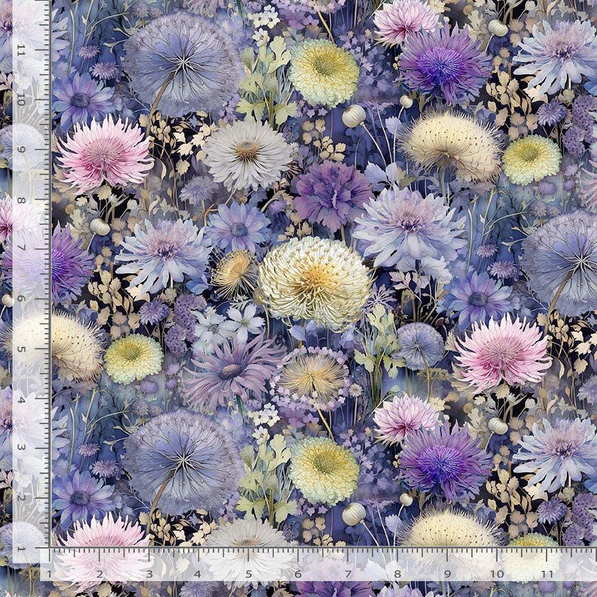 Wild Flower fabric - Mystic Meadows - Timeless Treasures - 100% Cotton