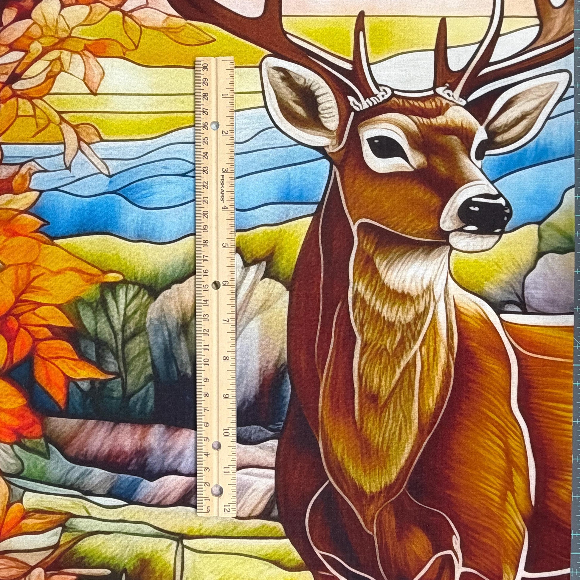 Deer Fabric Panel - 43.5" wide x 36" tall - Camelot - 100% Cotton