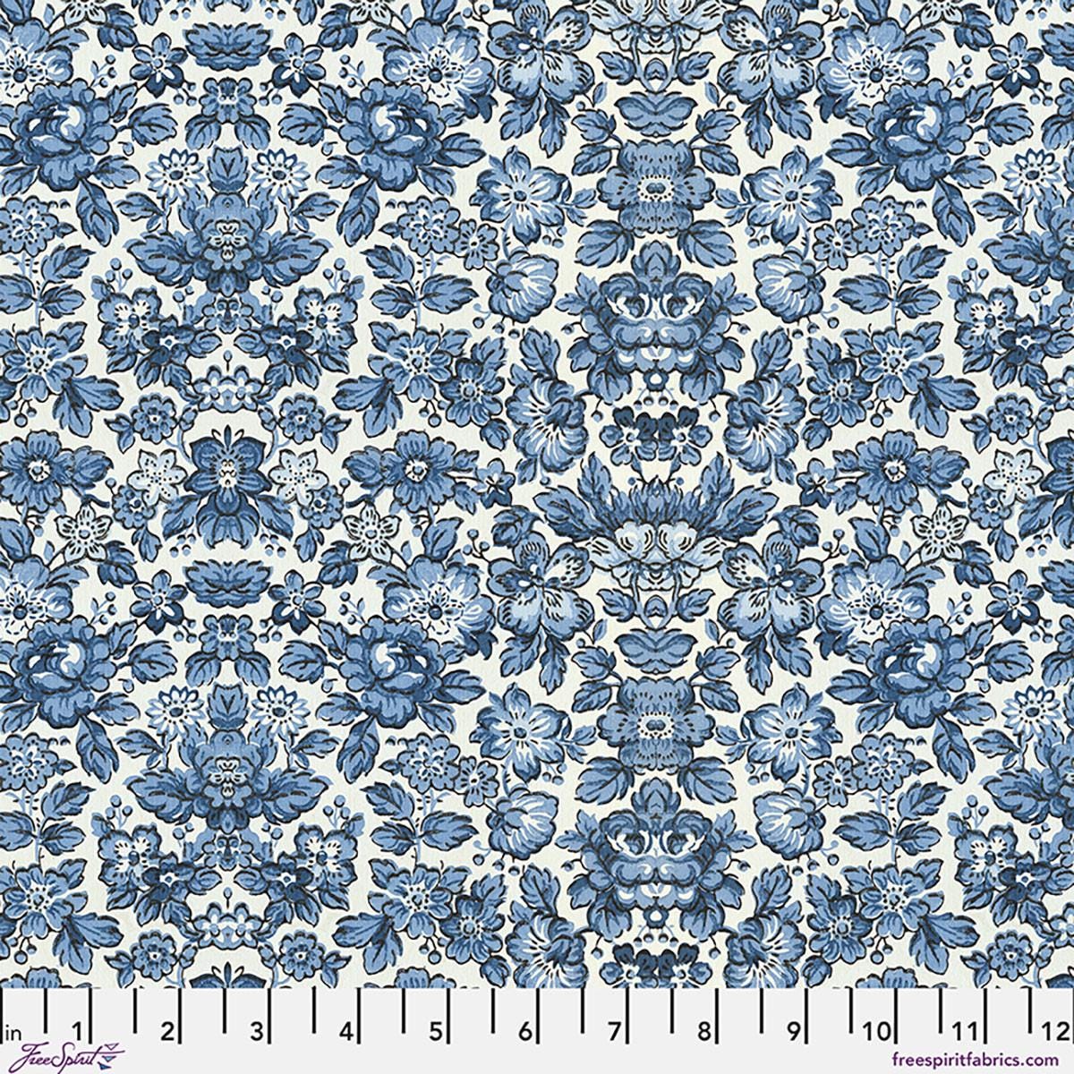 Tim Holtz Indigo Wallpaper Fabric - 100% Cotton - FreeSpirit - Eclectic Elements