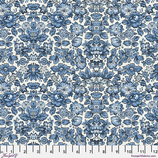 Tim Holtz Indigo Wallpaper Fabric - 100% Cotton - FreeSpirit - Eclectic Elements