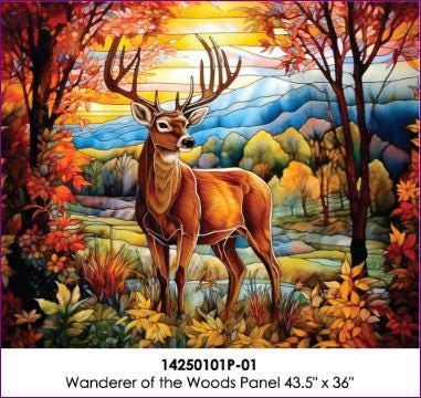 Deer Fabric Panel - 43.5" wide x 36" tall - Camelot - 100% Cotton