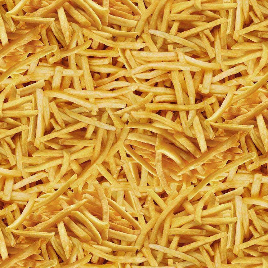 French Fries Fabric - 100% Cotton - Timeless Treasures - FOOD-CD3454