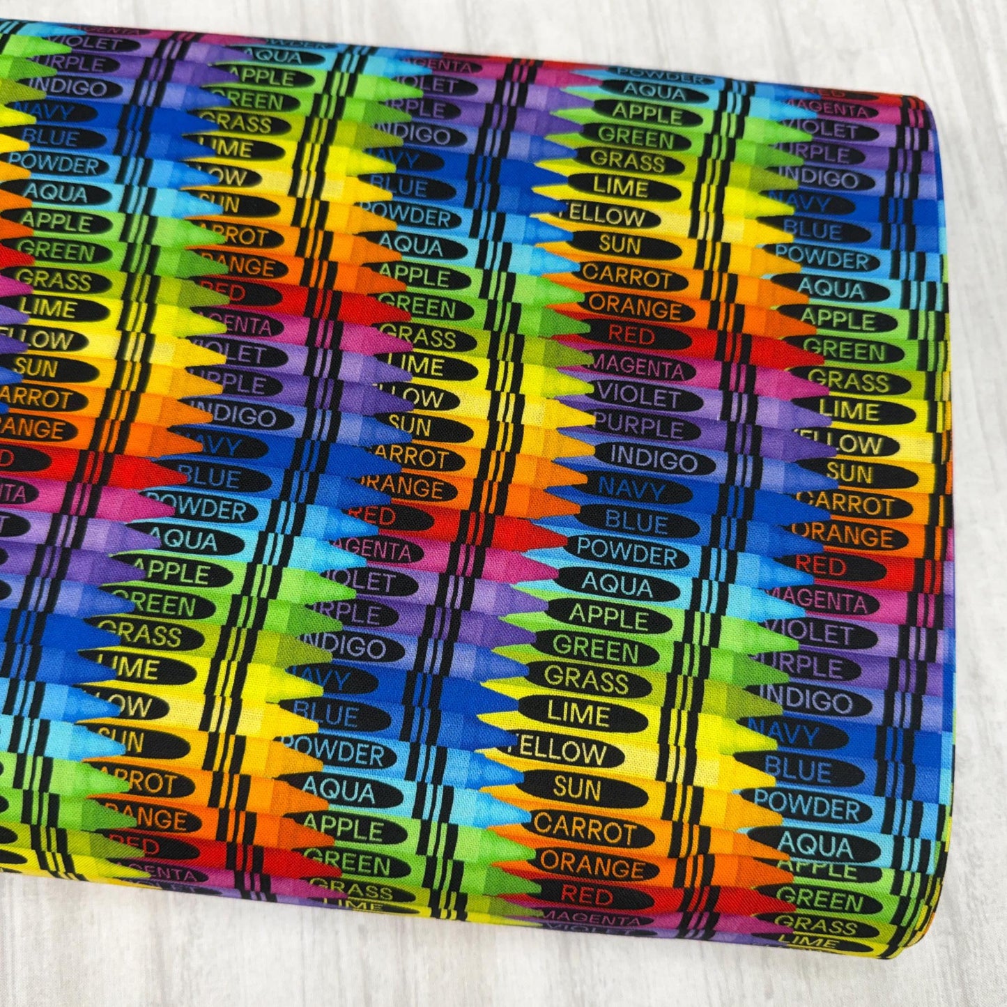 Crayon Fabric - 100% Cotton - Timeless Treasures - Bright Colorful Artist Children's material