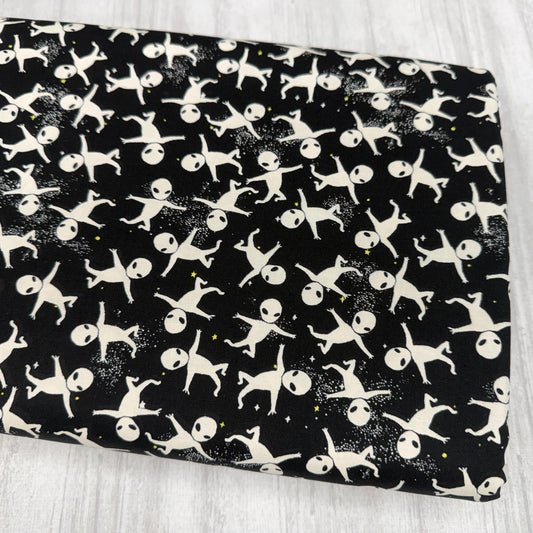 Space Alien Fabric - GLOW in the DARK - 100% Cotton - CG1164