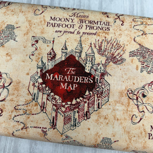 Harry Potter Marauder's Map Fabric - 100% cotton - Camelot