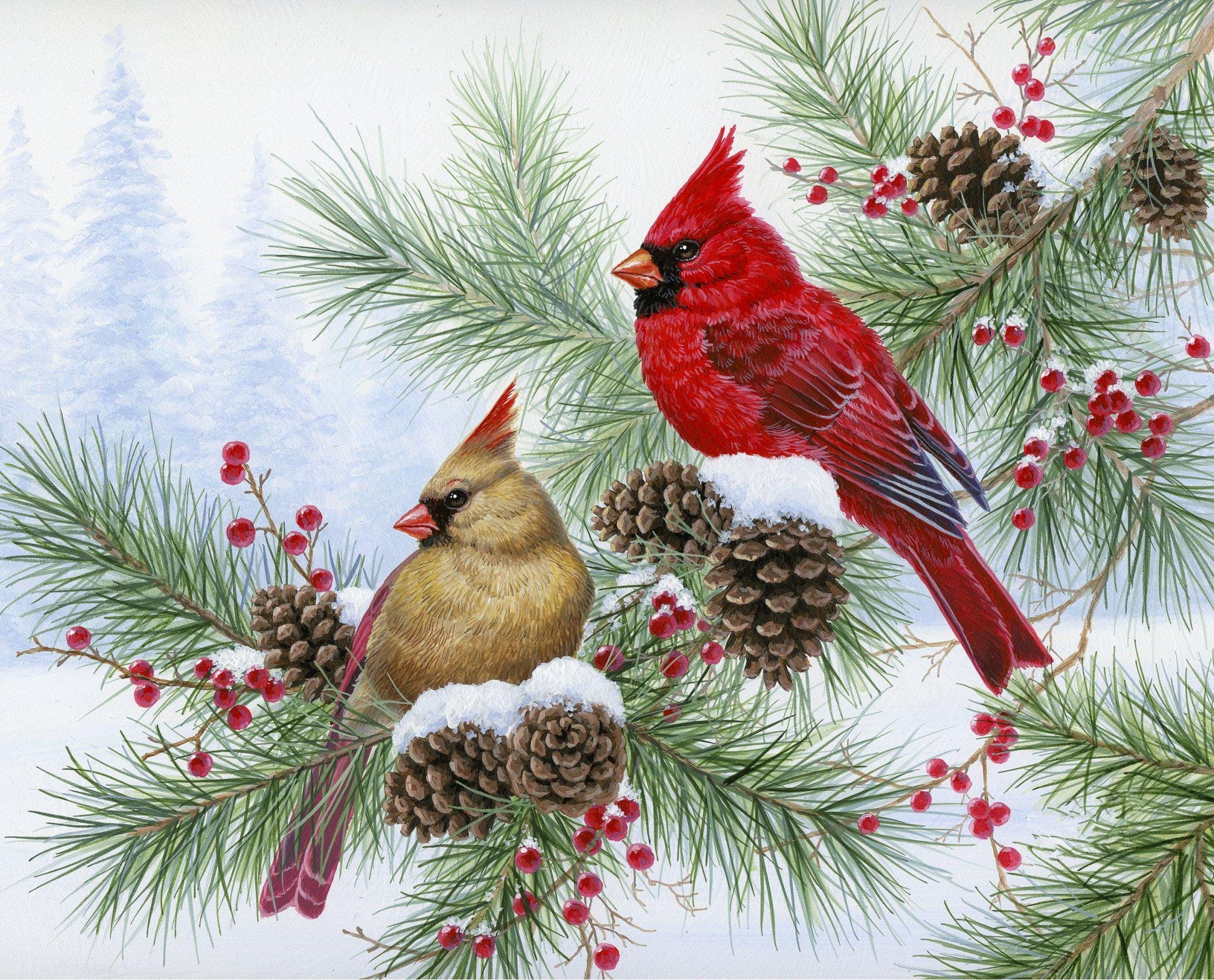 Cardinal Fabric Panel - 35.5" x 44" - 100% cotton - David Textiles - ML-3155-5C