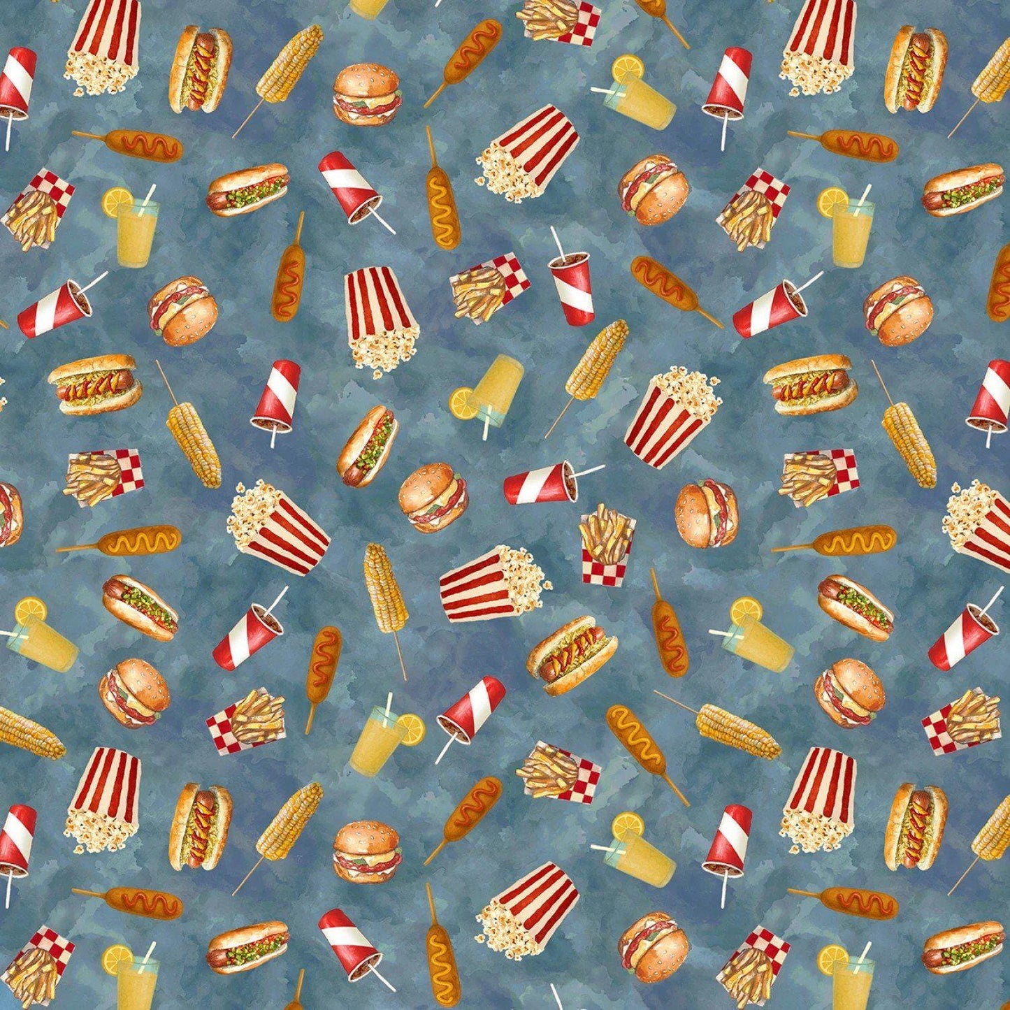 State Fair Fabric - Burgers and Fries - 55199-2 - Windham - 100% Cotton