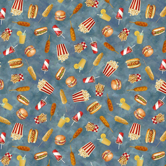 State Fair Fabric - Burgers and Fries - 55199-2 - Windham - 100% Cotton