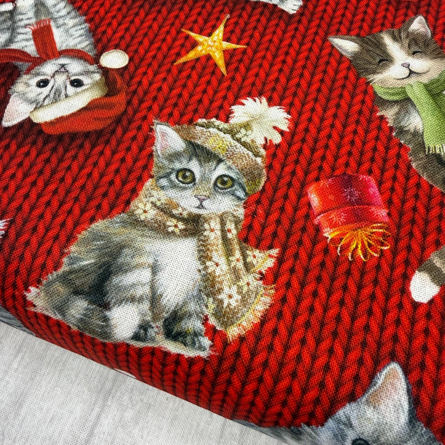 Christmas Cat Fabric - 100% cotton - Blank Quilting Corp - Purr-Fect Holiday Season
