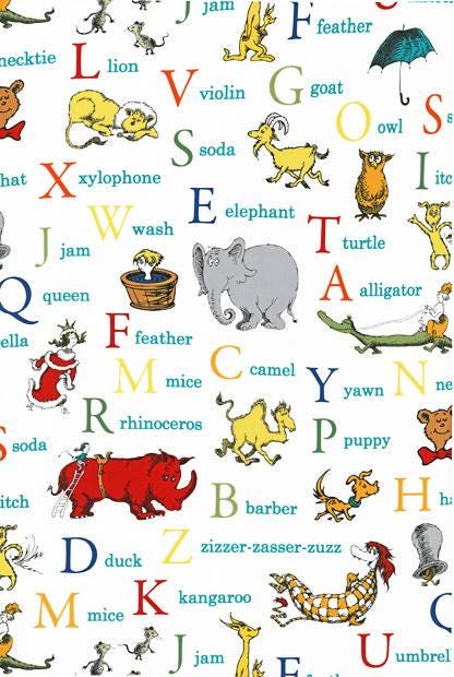 Dr. Seuss ABC Fabric - Robert Kaufman - 100% cotton - ADE-14692-267