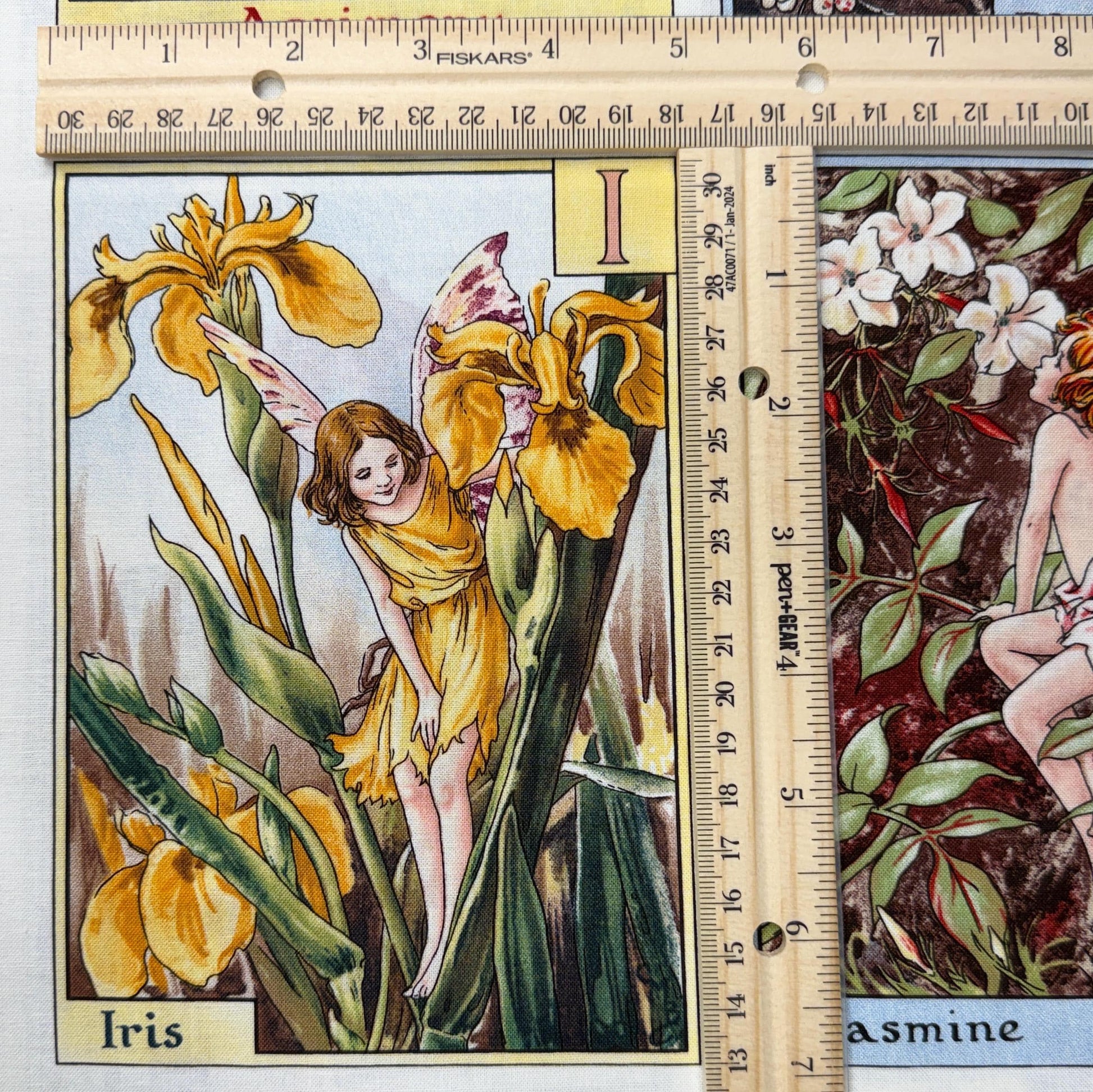 Alphabet Fairy Fabric Panel - 44" W x 23.5" L - Michael Miller - 100% Cotton