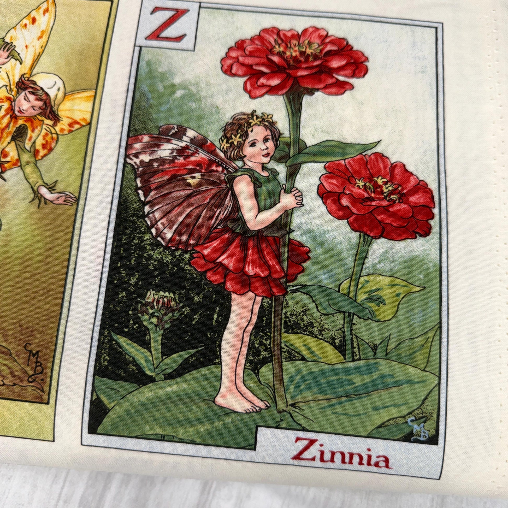 Alphabet Fairy Fabric Panel - 44" W x 23.5" L - Michael Miller - 100% Cotton