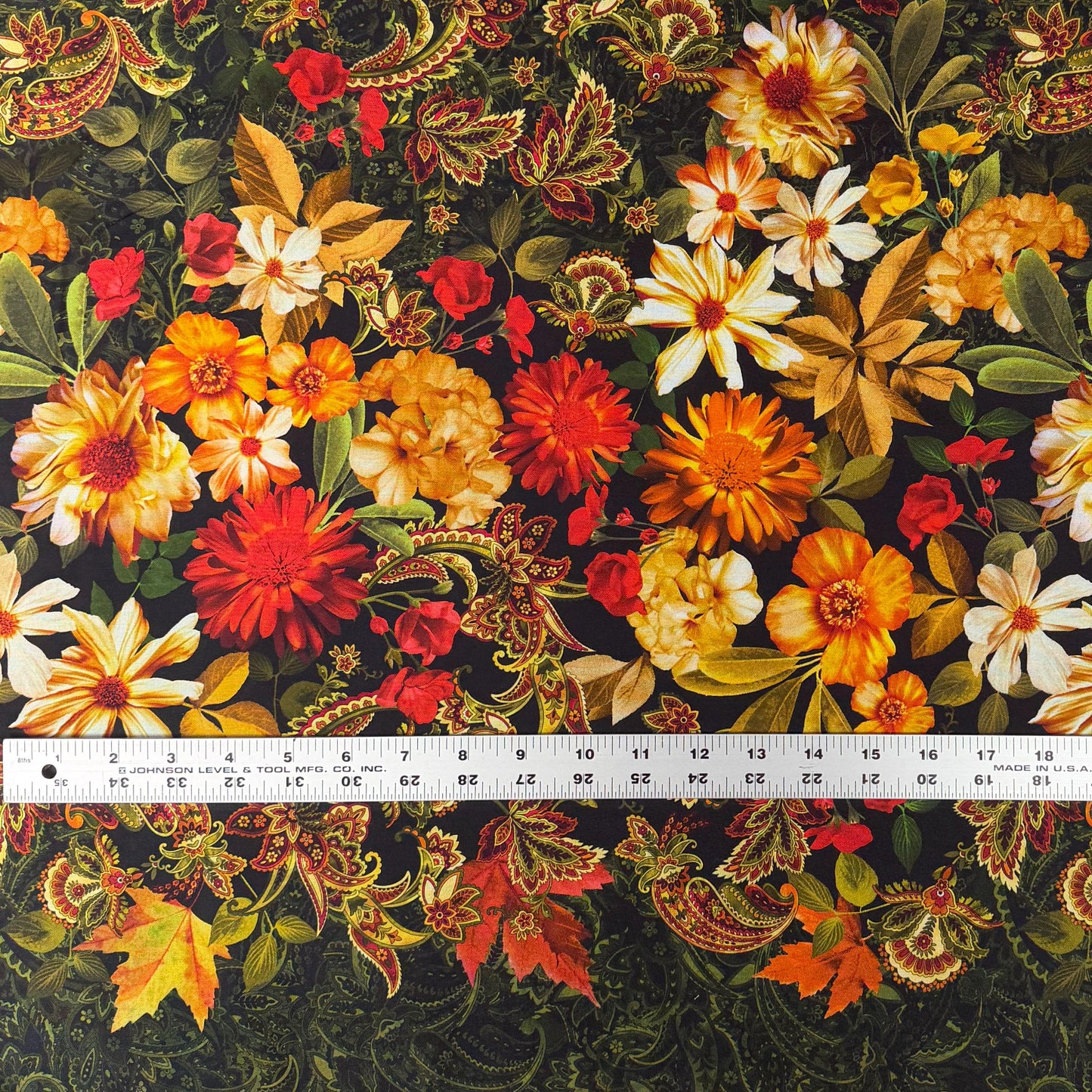Harvest Beauty Border fabric - 100% Cotton - Benartex - Fall