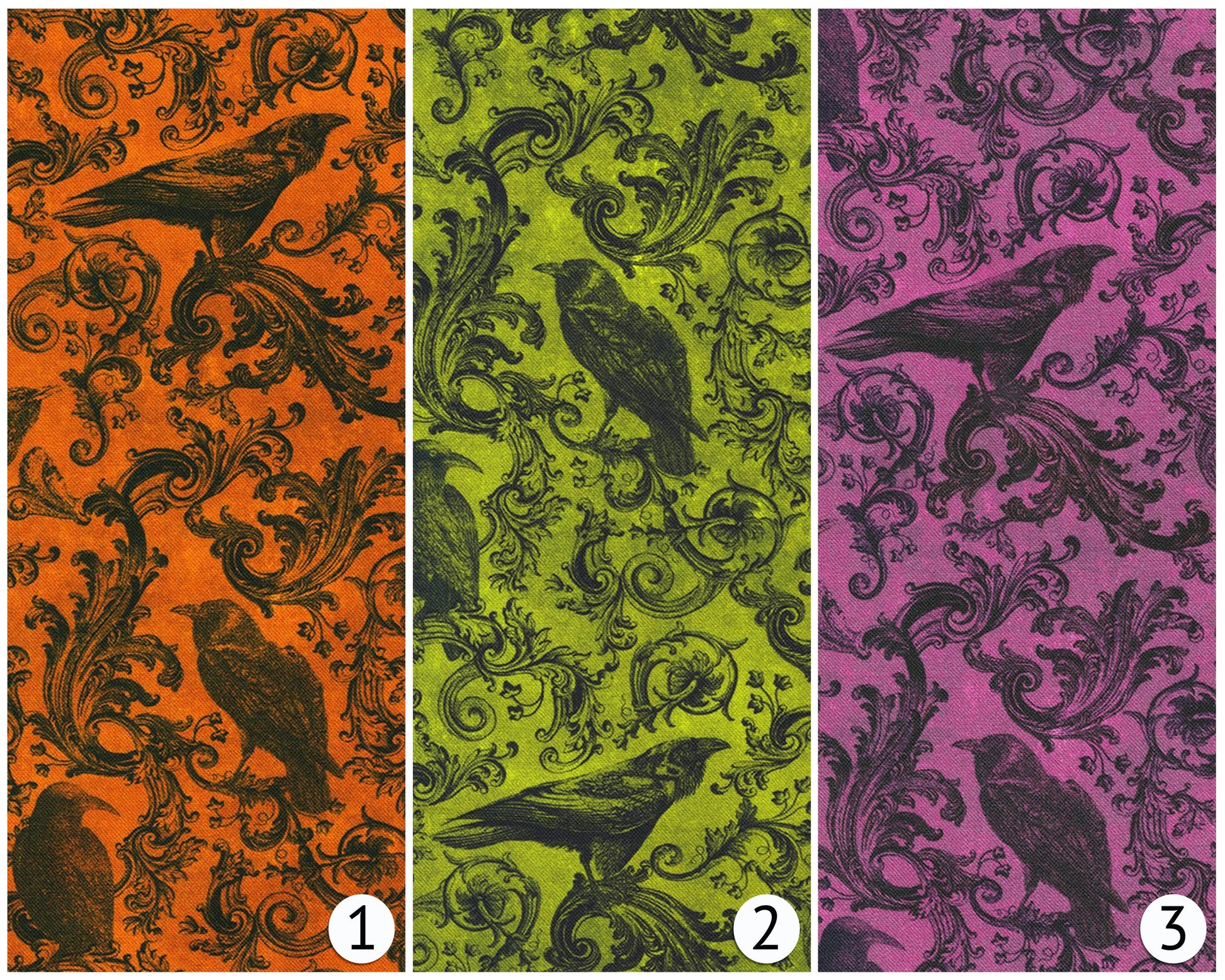 Halloween Raven Fabric - Robert Kaufman - Ravenwood - 100% Cotton