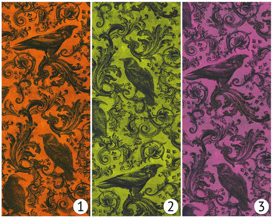 Halloween Raven Fabric - Robert Kaufman - Ravenwood - 100% Cotton