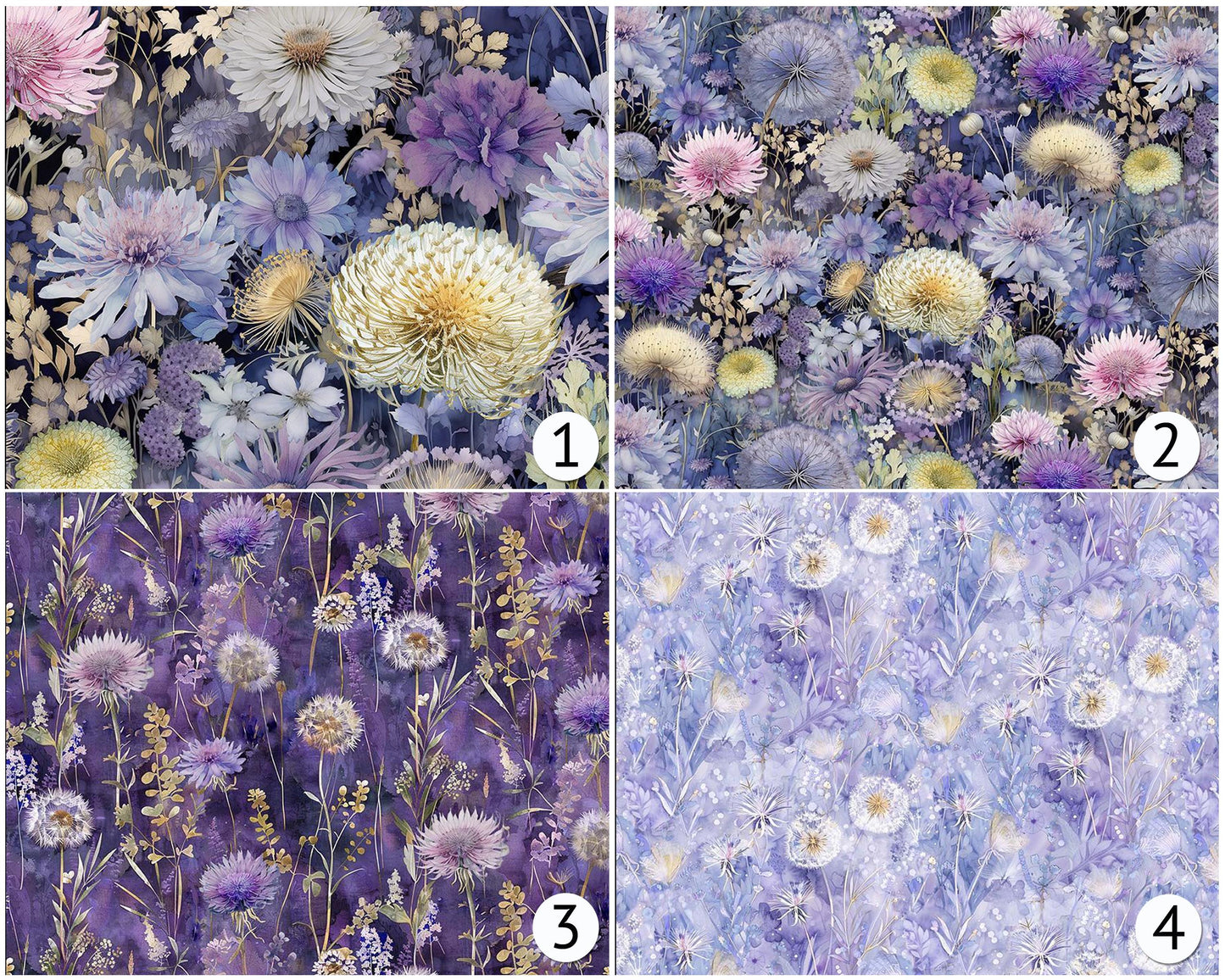 Wild Flower fabric - Mystic Meadows - Timeless Treasures - 100% Cotton