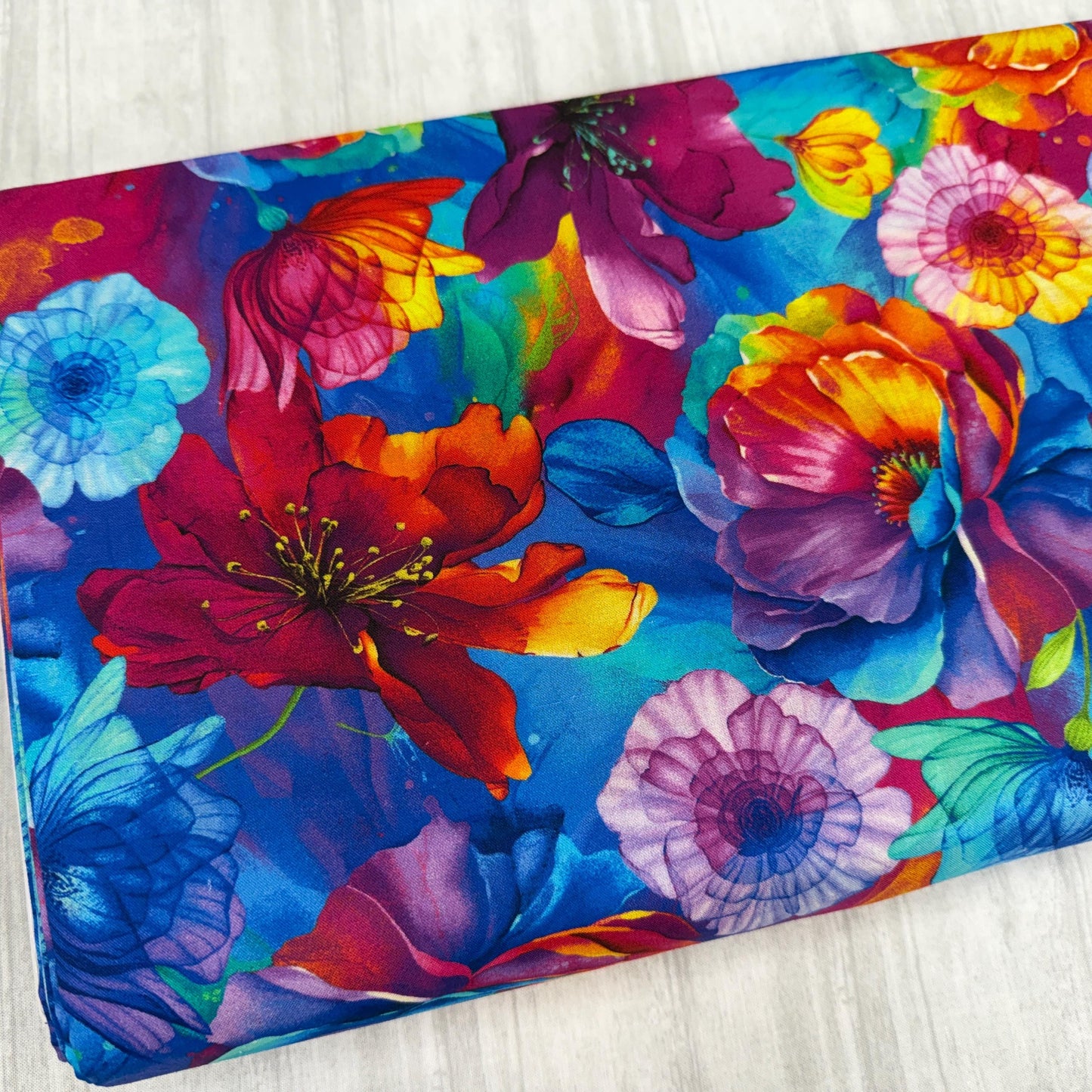 Rainbow Floral Fabric - Timeless Treasures - 100% Cotton - CD3817