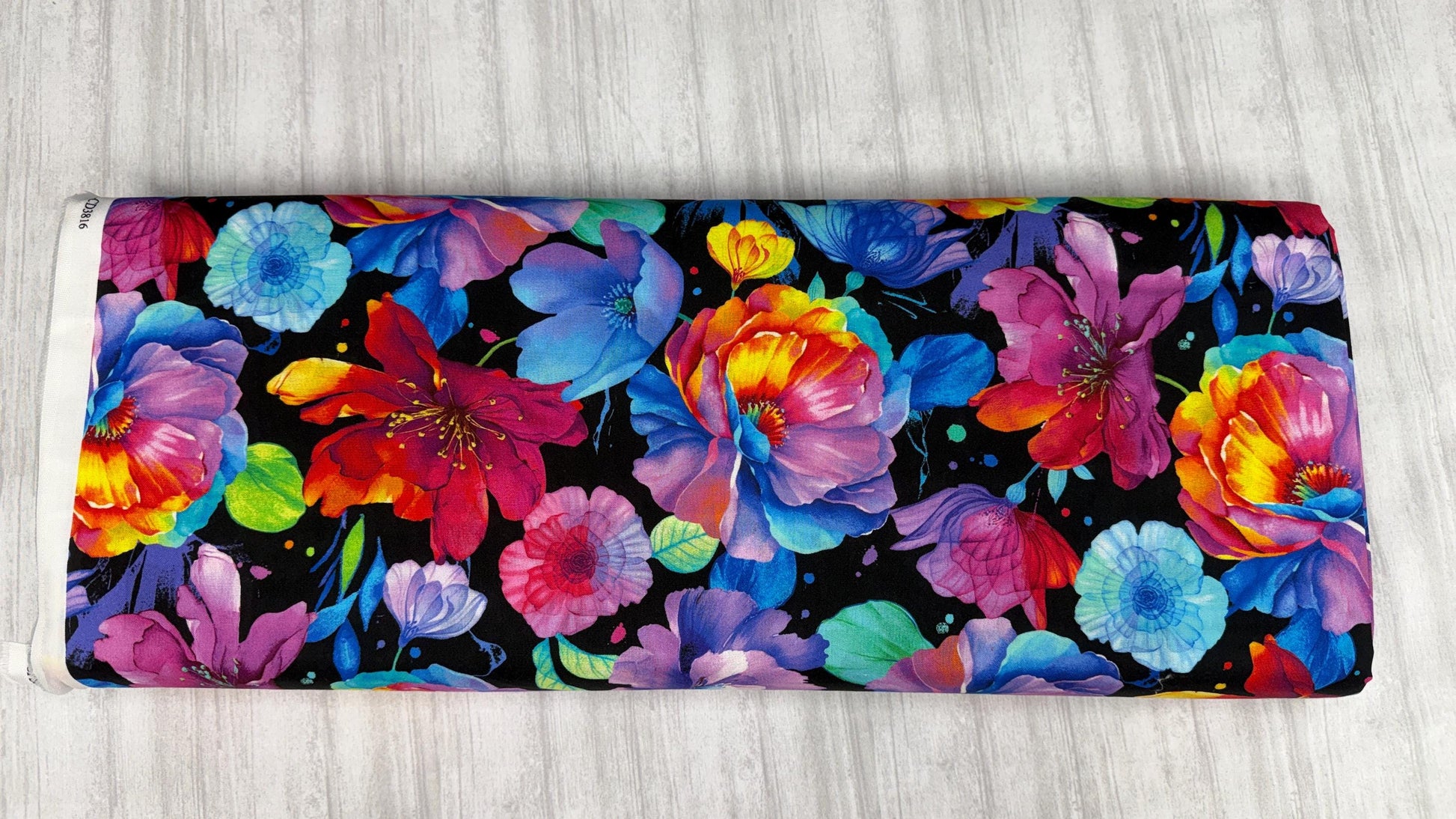 Rainbow Floral Fabric - Timeless Treasures - 100% Cotton - CD3816