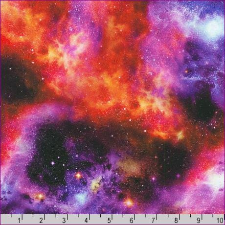 Galaxy Cats - Space Fabric - Robert Kaufman - 100% Cotton - SRKD-23927-324 SUNDANCE