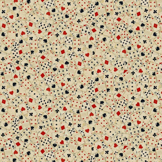 Vintage Playing Cards fabric - Timeless Treasures - 100% cotton - CD4231