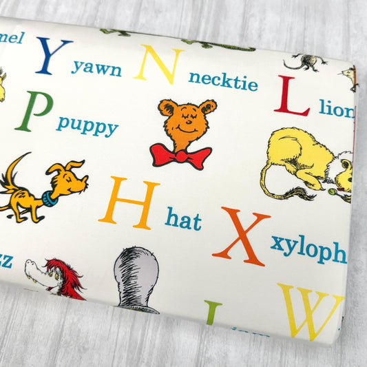 Dr. Seuss ABC Fabric - Robert Kaufman - 100% cotton - ADE-14692-267