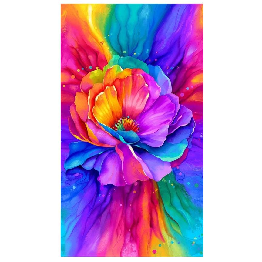 Petal Power - Flower Fabric Panel 24" x 44" - 100% cotton - Timeless Treasures