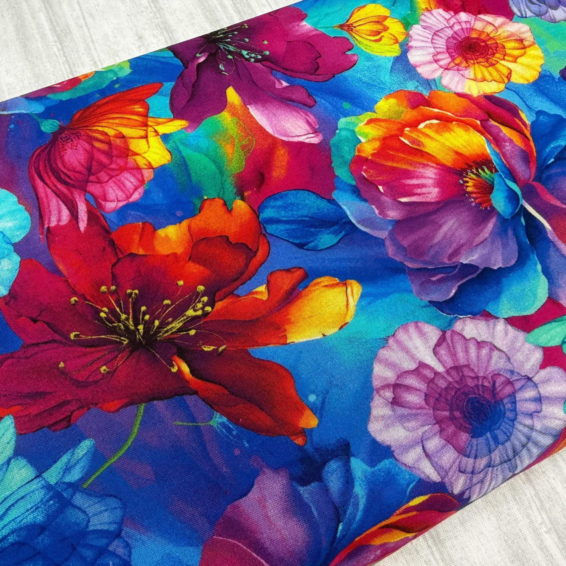 Rainbow Floral Fabric - Timeless Treasures - 100% Cotton - CD3817