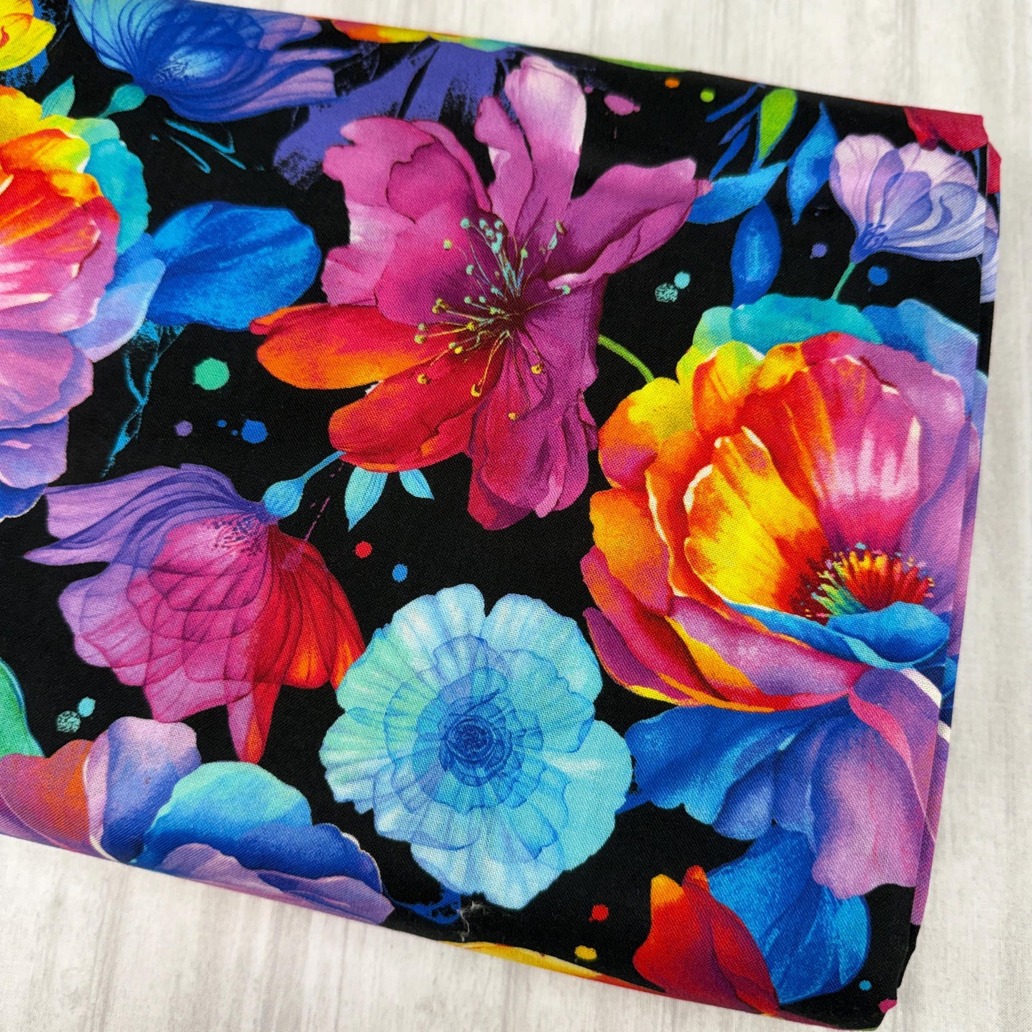 Rainbow Floral Fabric - Timeless Treasures - 100% Cotton - CD3816