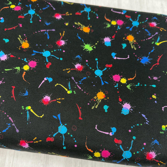 Paint Splatter Fabric - 100% Cotton - Timeless Treasures - CD3824