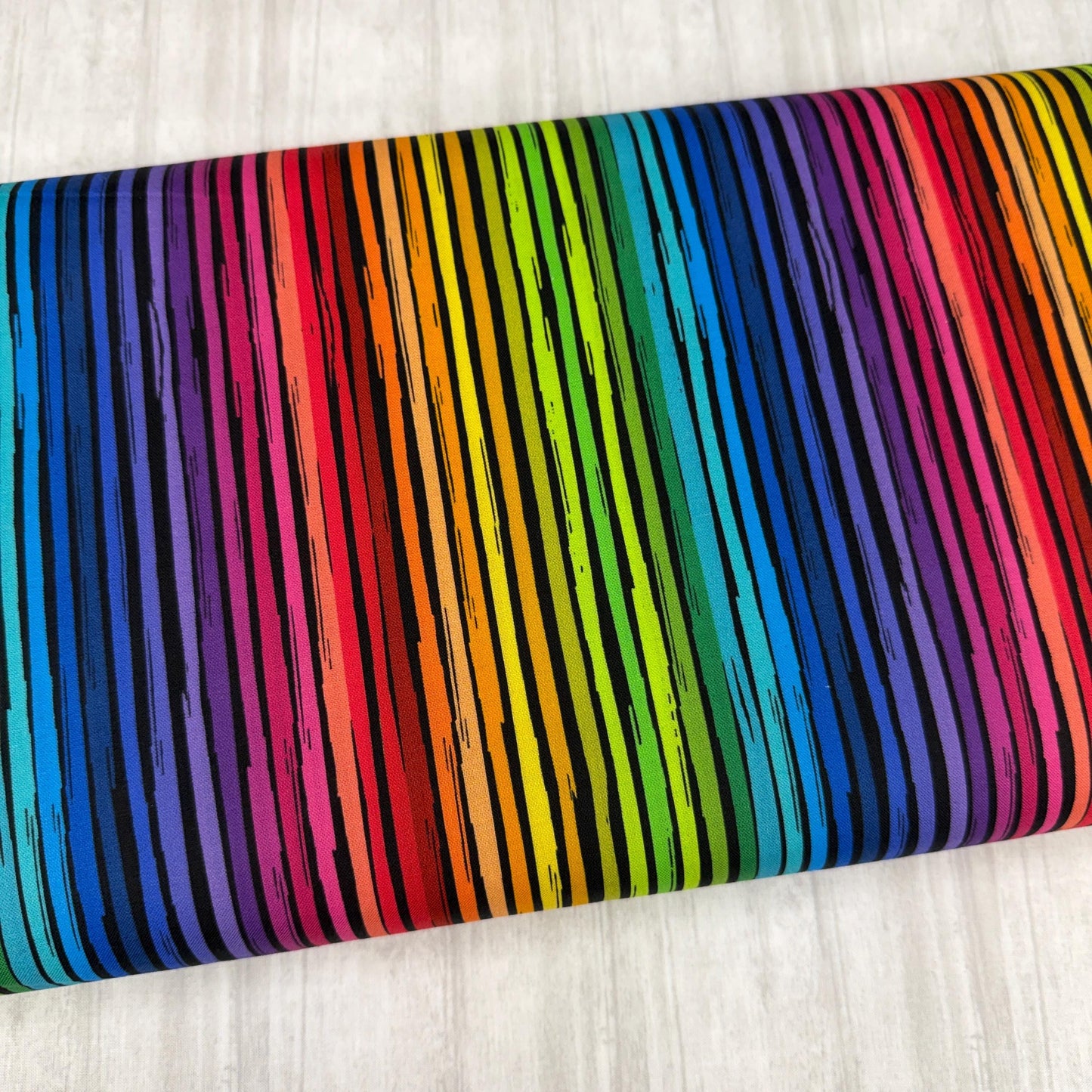 Rainbow Stripes Fabric - 100% Cotton - Timeless Treasures - CD3825