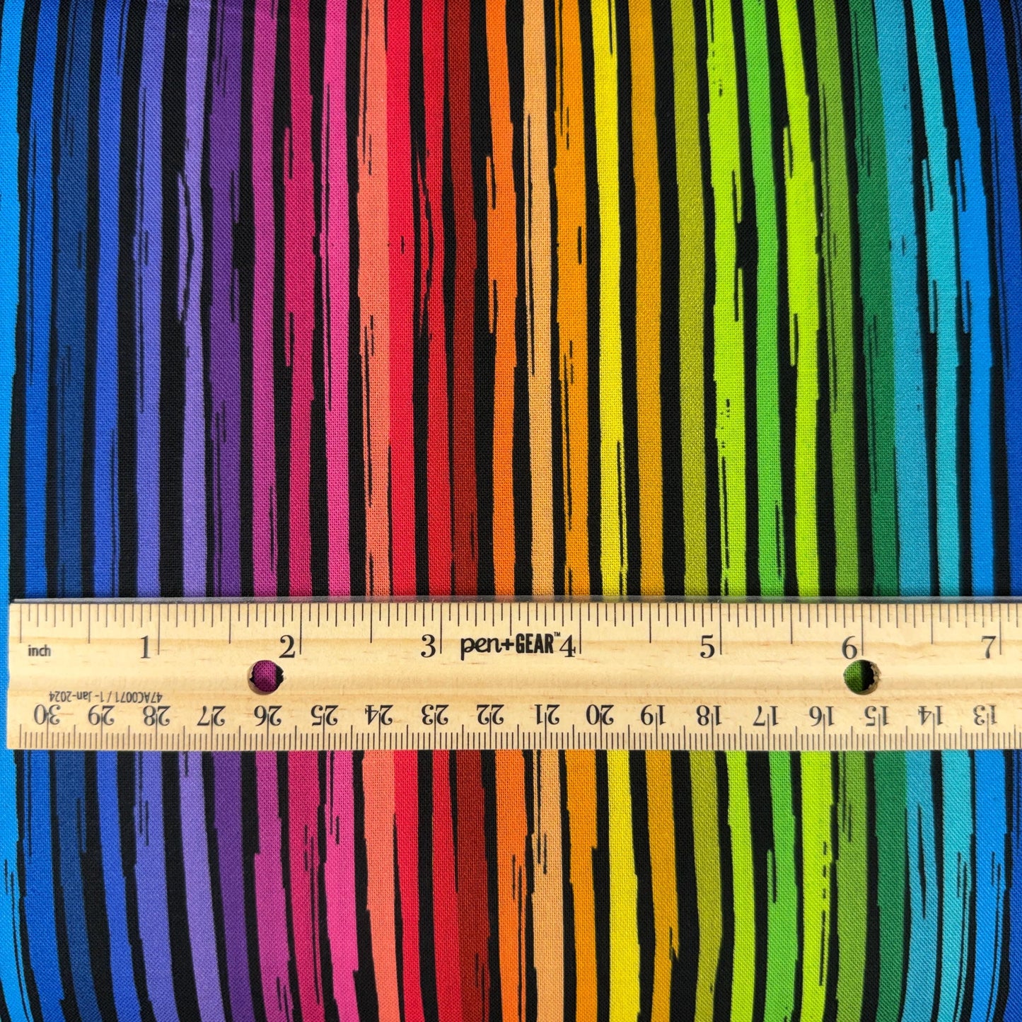 Rainbow Stripes Fabric - 100% Cotton - Timeless Treasures - CD3825