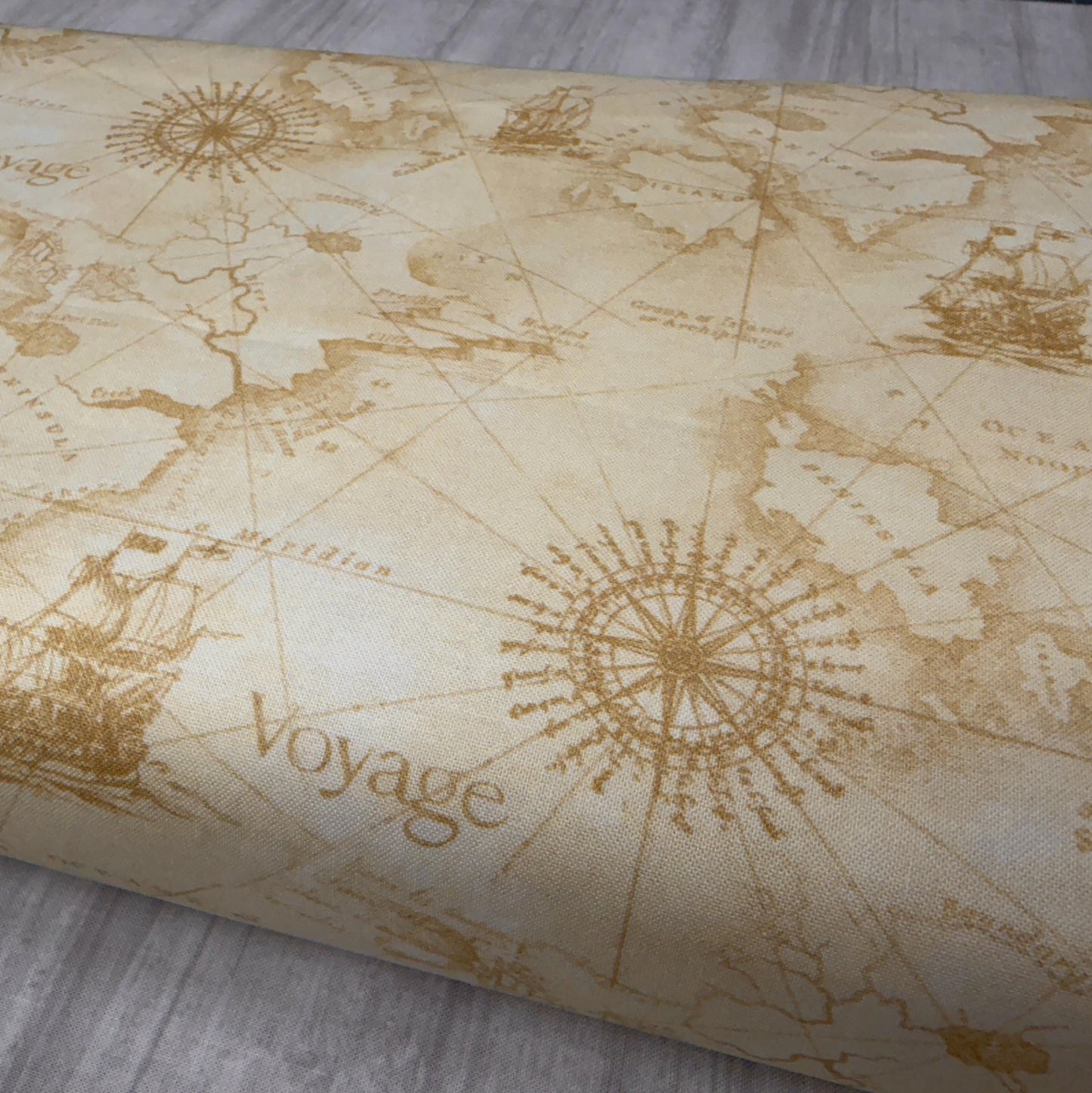 Sea Map Fabric - Timeless Treasures - 100% Cotton - CD3766