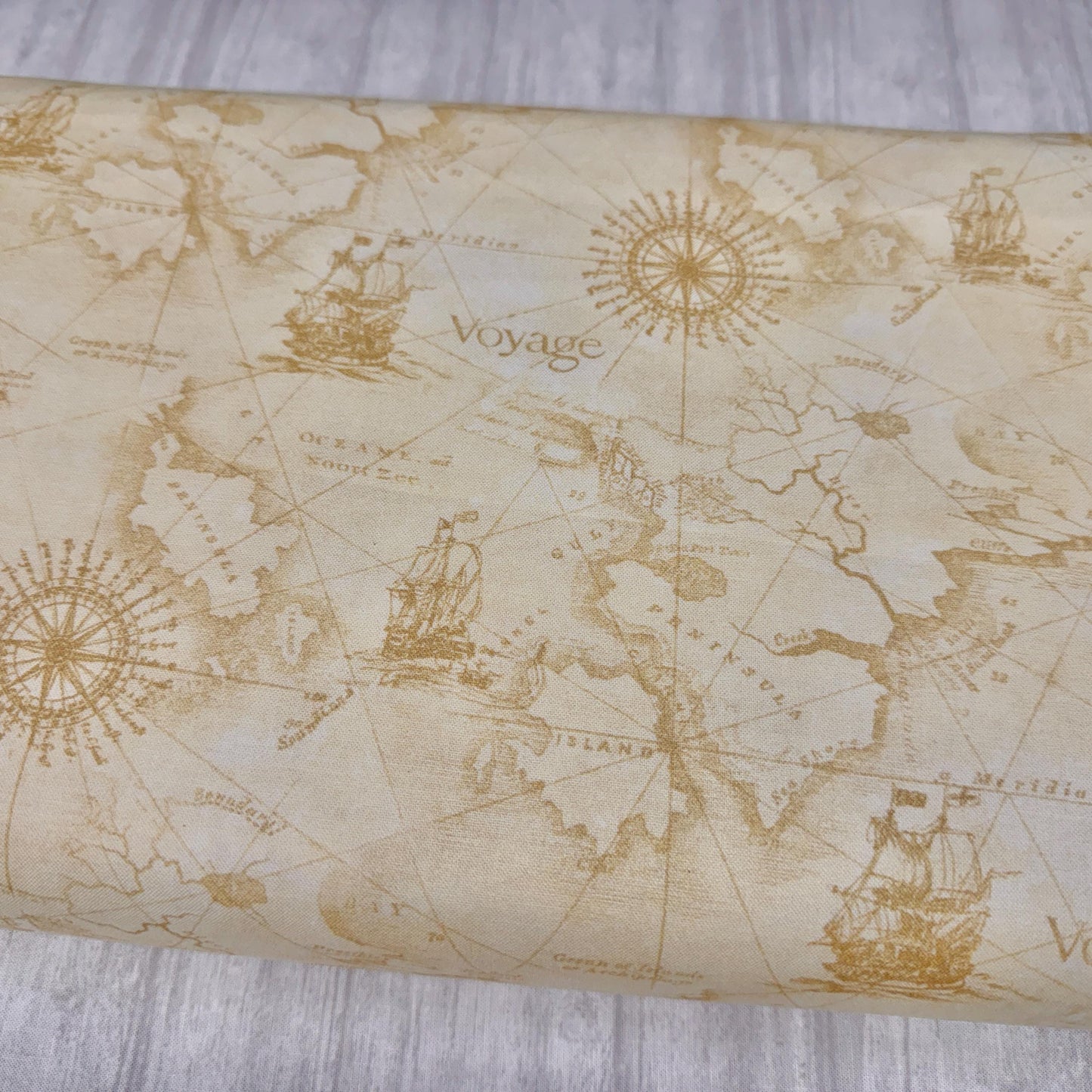 Sea Map Fabric - Timeless Treasures - 100% Cotton - CD3766