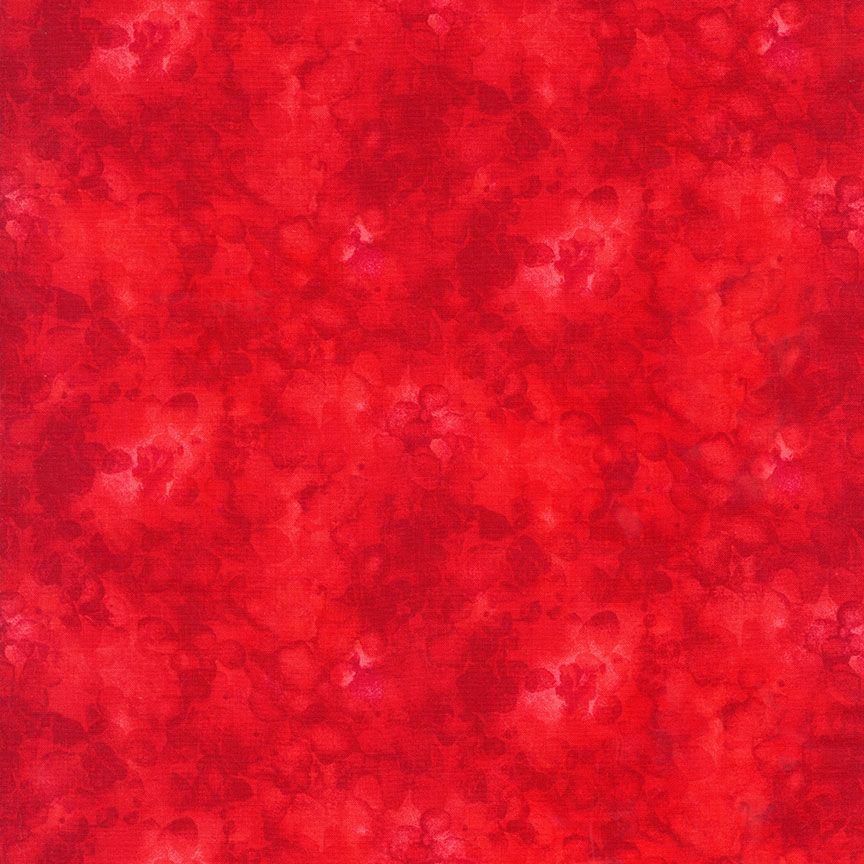 Red Watercolor Blender - Texture - Tomato - Timeless Treasures - 100% Cotton - Solid-ish - KIM-C6100 Tomato