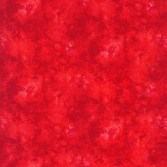 Red Watercolor Blender - Texture - Tomato - Timeless Treasures - 100% Cotton - Solid-ish - KIM-C6100 Tomato