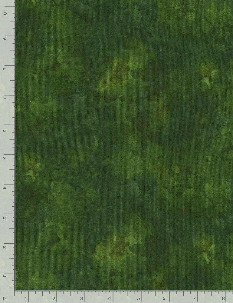 Green Watercolor Blender - Texture - Forest - Timeless Treasures - 100% Cotton - Solid-ish - KIM-C6100 FOREST