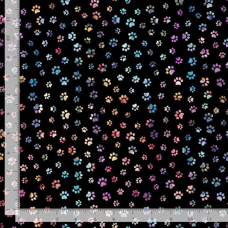 Paw Print Fabric - Sophisticat - Timeless Treasures - 100% Cotton - CD4006