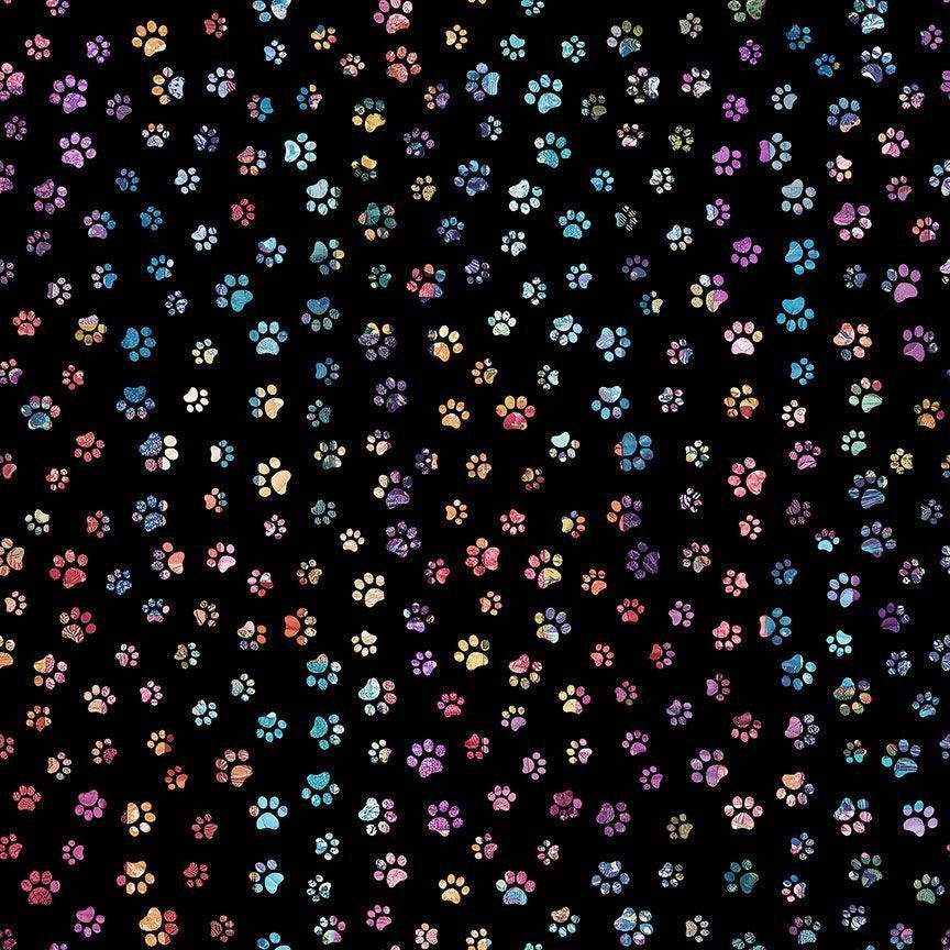 Paw Print Fabric - Sophisticat - Timeless Treasures - 100% Cotton - CD4006