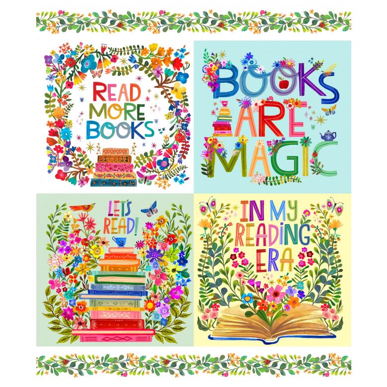 Books are Magic Panel - 36" x 44" - Michael Miller - 100% cotton fabric