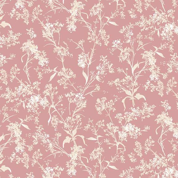 Branches - Wild Flowers Collection by the Smithsonian Institute - 100% Cotton - Marcus Fabrics - R651626D PINK