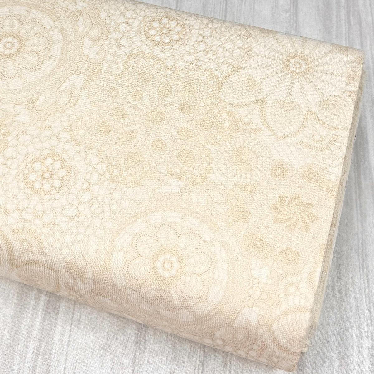 Cotton FAUX Lace Fabric - Cottage Lace - 100% Cotton - Marcus Fabrics - R261471D CREAM
