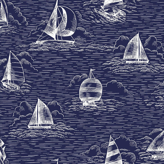 Sailing Fabric - Regatta Days - Maywood Studio - 100% Cotton