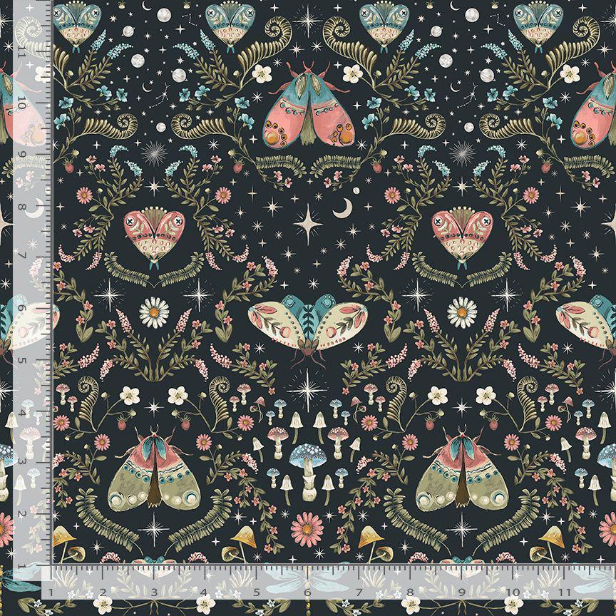 Moth Fabric - Moon Garden - 100% cotton - Dear Stella D3344