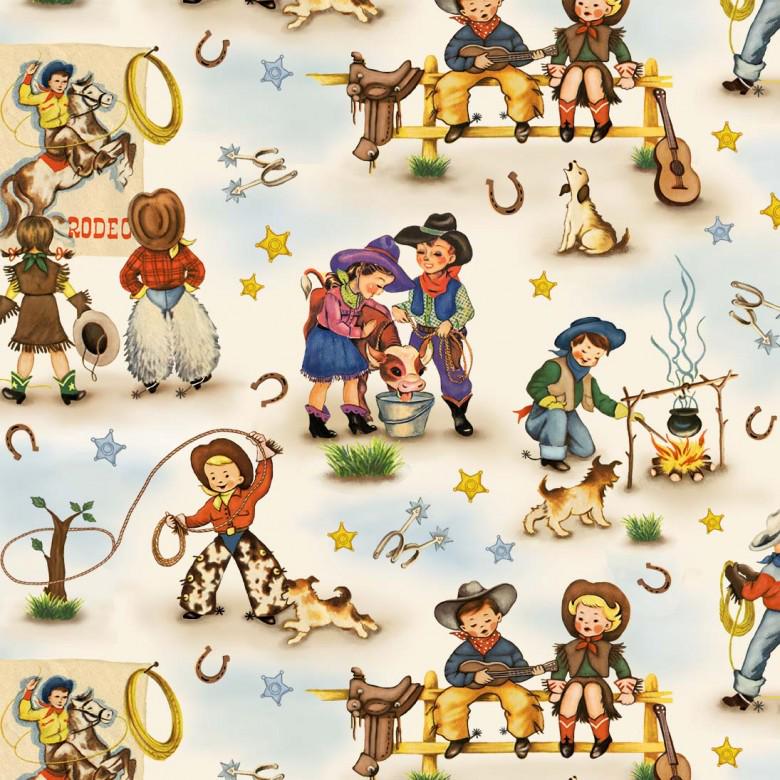 Cowboy Fabric - Home on the Range - Michael Miller - 100% Cotton - CX9458
